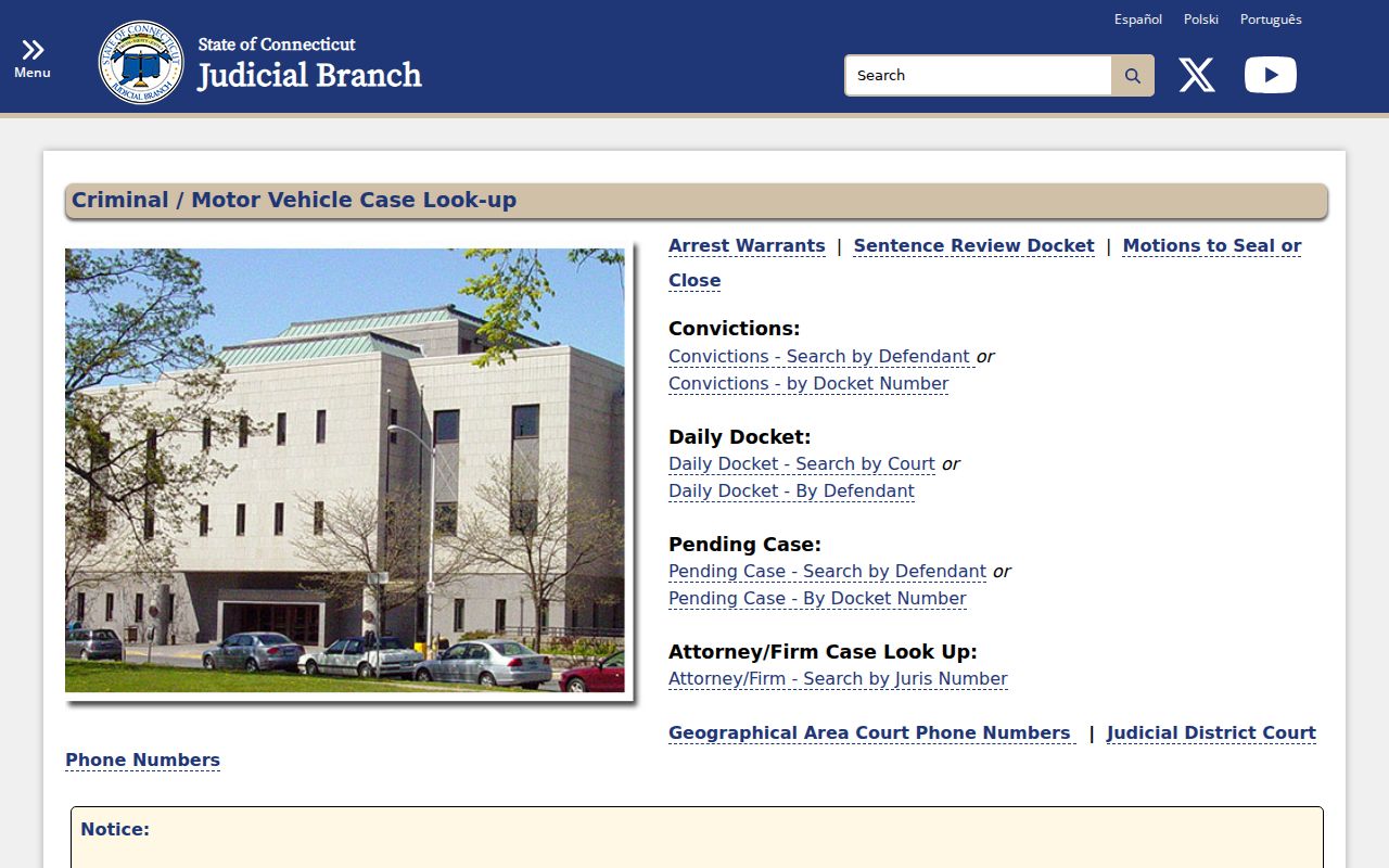 Waterbury criminal court case lookup hub